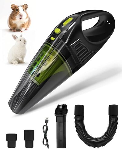 Guinea Pig & Rabbit Vacuum Cleaner Poop: Extended Capacity Cordless Cleaner for Pet Cages – Tackle Daily Messes of Guinea Pig, Bunny, Bird, Reptile & Other Small Animals - White in Kuwait