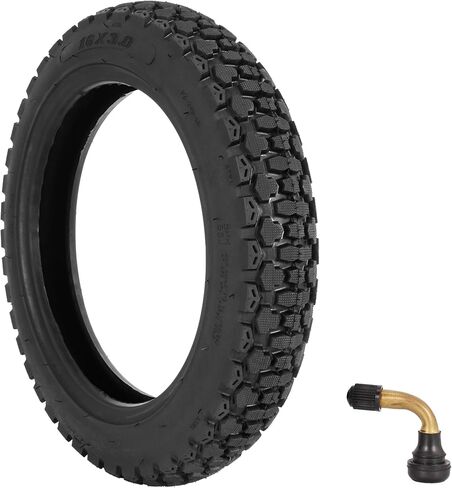 76-305 16X3.0 Fat Tire E-Bike Tires - Heavy Duty 16 Inch 16X3 Bike Tire and Tube/Tubeless Set for Electric Bike Scooter - Non-Foldable - Off-Road All-Terrain Tread - 1/2 Pack - Type: TT/TL in Saudi Arabia