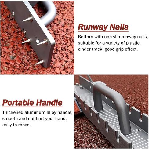 Extra Long Starting Block for Racing, Portable Starting Blocks for Track & Field Training, 4 Angle Adjustable Sprinter Starting Block, Multi Function Starting Blocks for Plastic Runway in Kuwait