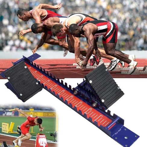 Track Field Starting Block, Competition Specific Sprint Training Device with Clear Scale, Adjustable 8 Angle, Professional Running Aid for School, Stadium, Playground, Training Ground in Kuwait