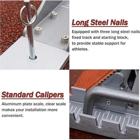 Track and Field Starting Block, Lightweight Multi Function Starting Blocks, Aluminum Alloy, 4 Adjustable Pedal Angle Sprinter Starting Block, for Athletics Plastic Runway Cinder Track in Kuwait