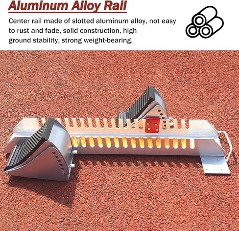 Track & Field Starters Campus Games Sprinting Starting Blocks, Portable Track and Field Starters 6 Angle Adjustable, for Professional Athletics Fitness Running Exercises, Aluminum in Kuwait