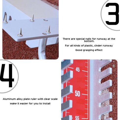 Track and Field Starting Blocks, Aluminum Alloy Competition Starting Blocks, Non Slip Track Pedals, 6 Angles Adjustment Wear Resistant Non Slip Rubber Pedal, Universal Starting Blocks for All Ages in Kuwait