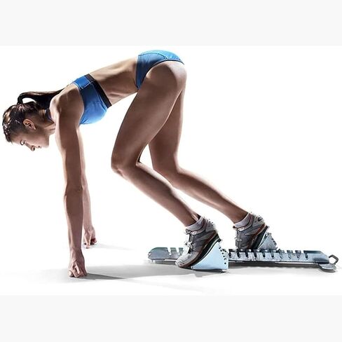 Athletics Training Starting Block Adjustable Sprint Starter for Track and Field, Multi Function Pedal, Aluminum Alloy, Compatible with Plastic and Cinder Tracks in Kuwait