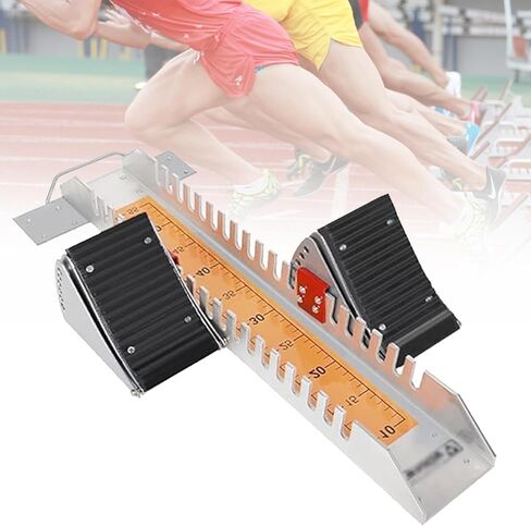 Track Starting Block Lightweight Aluminum with Non Slip Pad for Running Competitions Athletics Scholastic Starting Block with Standard Card Ruler for Playground in Kuwait