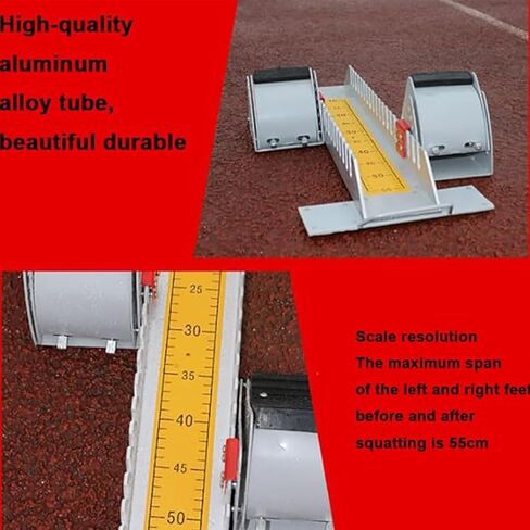 Track Starting Block Lightweight Aluminum with Non Slip Pad for Running Competitions Athletics Scholastic Starting Block with Standard Card Ruler for Playground in Kuwait
