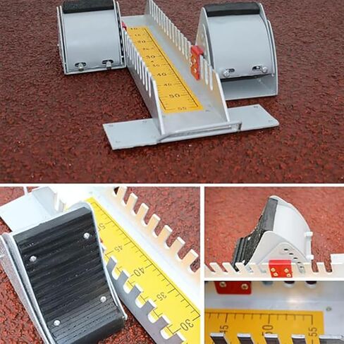 Track Starting Block Lightweight Aluminum with Non Slip Pad for Running Competitions Athletics Scholastic Starting Block with Standard Card Ruler for Playground in Kuwait