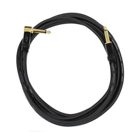 Audio2000'S E28112P1 12-Feet Gold-Plated 1/4-Inch TS Right Angle to Gold-Plated 1/4-Inch TS Straight Instrument/Audio/Stage/Patch/Recording Cable (One 12-Feet Cable) in Saudi Arabia
