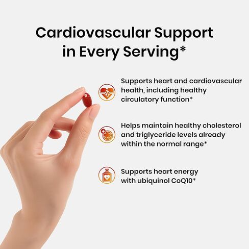 Omega 3 Fish Oil with CoQ10, High EPA DHA Fish Oil Omega 3 Supplements, 2200 mg rTG Omega 3 EPA DHA for Heart & Cardiovascular Support, Lemon Flavor, 300 Softgels in Kuwait