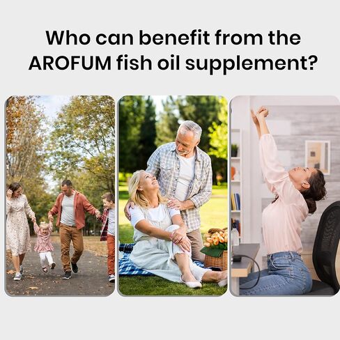 Omega 3 Fish Oil with CoQ10, High EPA DHA Fish Oil Omega 3 Supplements, 2200 mg rTG Omega 3 EPA DHA for Heart & Cardiovascular Support, Lemon Flavor, 300 Softgels in Kuwait