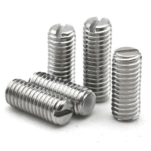 M1.6 M2 M2.5 M3 M4 M5 M6 M8 DIN551 304 Stainless Steel 2-5mm Slotted Flat End Set Headless Thread Screws 10Pcs(4mm,M4 (10pcs)) in Saudi Arabia