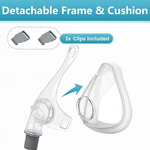 وسادة وإطار بديلان، متوافق مع مجموعة أغطية الرأس للقناع تتضمن وسادة وإطارًا وأغطية رأس ومشابك وغير قابلة للتكيف F20 in Kuwait