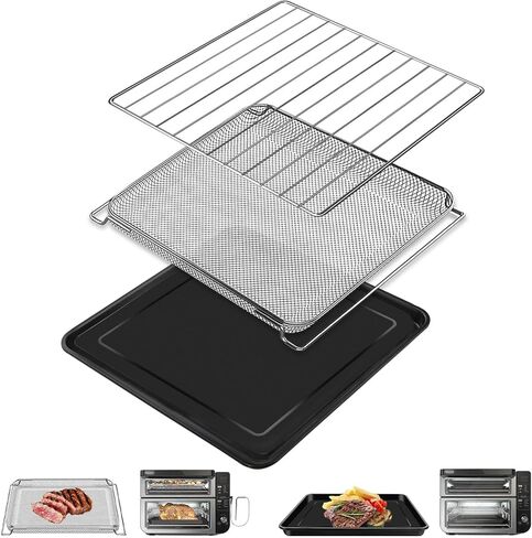 Air Fryer Grill Pan for Ninja Foodi DT251 DT201 DT200 Digital Air Fryer Countertop Oven, 13.6 * 11.6'' Air Fryer Grill Plate Crisper Plate Rack Accessories Replacement Parts Tray,Dishwasher Safe in Saudi Arabia