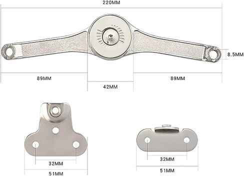 مفصلات هيدروليكية قابلة للتعديل بشكل عشوائي، أثاث باب خزانة المطبخ، أجهزة داعمة 2 قطعة in Kuwait