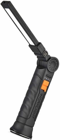 Focket Magnetic Work Light, 4 Light Modes 360 Rotation Type C Rechargeable Work, LED Task with Magnetic Base and Hanging Hook for Mechanics Car Camping in Saudi Arabia