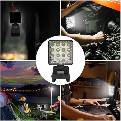 Fafeicy Portable LED Work Light Cordless Rechargeable LED Lamp with 330 Rotation USB A Type C Charging IP67 for Camping Hiking Vehicle Repair in Saudi Arabia