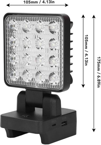 Fafeicy Portable LED Work Light Cordless Rechargeable LED Lamp with 330 Rotation USB A Type C Charging IP67 for Camping Hiking Vehicle Repair in Saudi Arabia