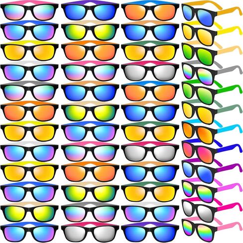 100 PCS Sunglasses Party Favors Bulk,Neon Sunglasses with UV Protection for Adults Kids Boys Girls Summer Pool Beach in Saudi Arabia