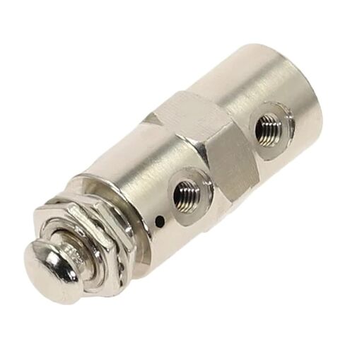 Cylinder Pneumatic Mechanical Valve 2 Position 5 Way Air Exhaust M5 Thread Push Button Switch TV-4P w Fiittings(TAC2-4P-PC6MM) in Saudi Arabia