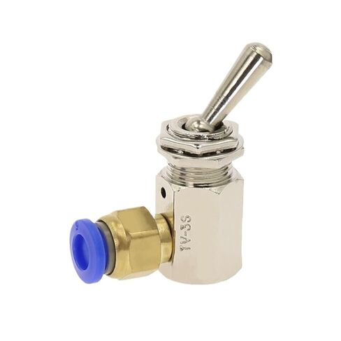 TV-3S Metal 5mm Thread 2 Position 3 Way Toggles Switch Mechanical Air Pneumatic Valve(TV-3S -6MM) in Kuwait