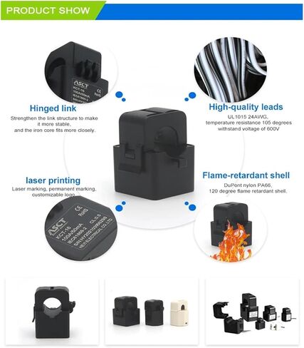 سبليت الأساسية KCT-10 10A/10mA CL:0.5 UL1015AWG24 المشبك على المحولات الحالية in Kuwait