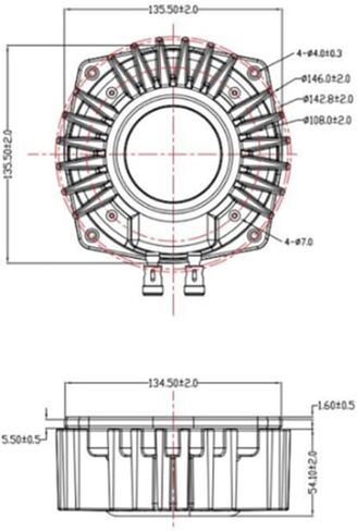 6 بوصة 50 واط محول اللمس شاكر الاهتزاز المتكلم للمسرح المنزلي مقعد السيارة أريكة in Kuwait
