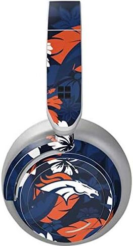 Skinit Decal Audio Skin Compatible with Surface Headphones - Officially Licensed NFL Denver Broncos Tropical Print Design in Saudi Arabia