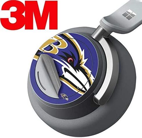 Skinit Decal Audio Skin Compatible with Surface Headphones - Officially Licensed NFL Baltimore Ravens Large Logo Design in Saudi Arabia