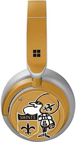 غلاف صوتي من Skinit متوافق مع سماعات الرأس Surface - تصميم شعار NFL New Orleans Saints Retro مرخص رسميًا in Saudi Arabia
