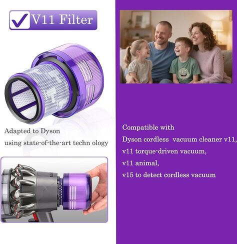 مناسبة لملحقات دايسون V15/V11/SV14 مكنسة كهربائية لاسلكية محمولة باللون الأرجواني مكنسة كهربائية عنصر مرشح شبكة مرشح in Kuwait