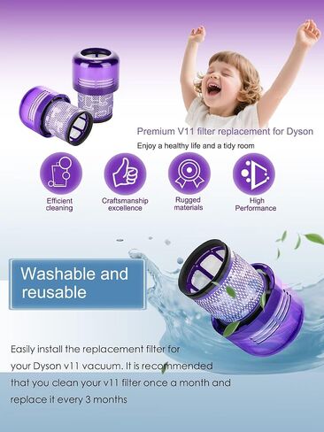 مناسبة لملحقات دايسون V15/V11/SV14 مكنسة كهربائية لاسلكية محمولة باللون الأرجواني مكنسة كهربائية عنصر مرشح شبكة مرشح in Kuwait