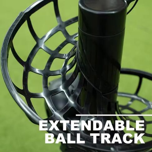 آلة إطلاق كرات البيسبول والتنس 2 في 1، آلة رمي كرة البيسبول المحمولة للتنس، مسافة طيران قابلة للتعديل، تعمل بالبطارية أو محول تيار متردد (الجهاز فقط) in Kuwait