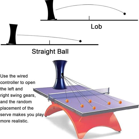 جهاز تدريب تنس الطاولة المحمول، آلة تقديم تنس الطاولة الأوتوماتيكية، سرعة قابلة للتعديل عن بعد، آلة تدريب تنس الطاولة in Kuwait