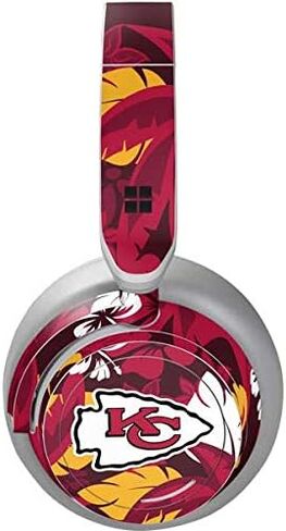 Skinit Decal Audio Skin Compatible with Surface Headphones - Officially Licensed NFL Kansas City Chiefs Tropical Print Design in Saudi Arabia