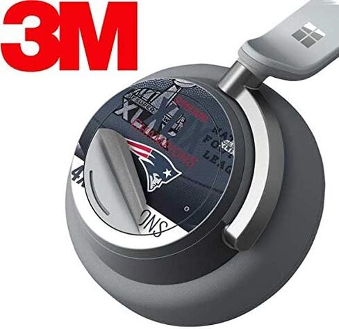 غلاف صوتي من Skinit متوافق مع سماعات الرأس Surface - تصميم مرخص رسميًا من NFL New England Patriots Super Bowl Champs in Saudi Arabia