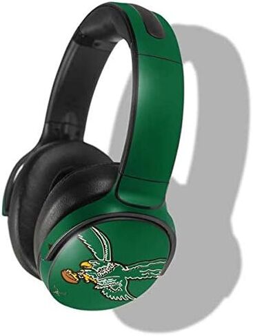 غلاف صوتي من Skinit متوافق مع Skullcandy Venue - تصميم شعار NFL Philadelphia Eagles Retro مرخص رسميًا in Saudi Arabia