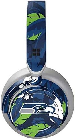 Skinit Decal Audio Skin Compatible with Surface Headphones - Officially Licensed NFL Seattle Seahawks Tropical Print Design in Saudi Arabia