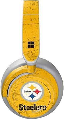 Skinit Decal Audio Skin Compatible with Surface Headphones - Officially Licensed NFL Pittsburgh Steelers - Alternate Distressed Design in Saudi Arabia