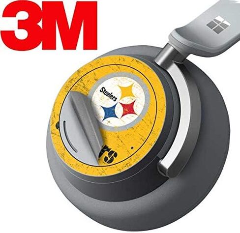 Skinit Decal Audio Skin Compatible with Surface Headphones - Officially Licensed NFL Pittsburgh Steelers - Alternate Distressed Design in Saudi Arabia