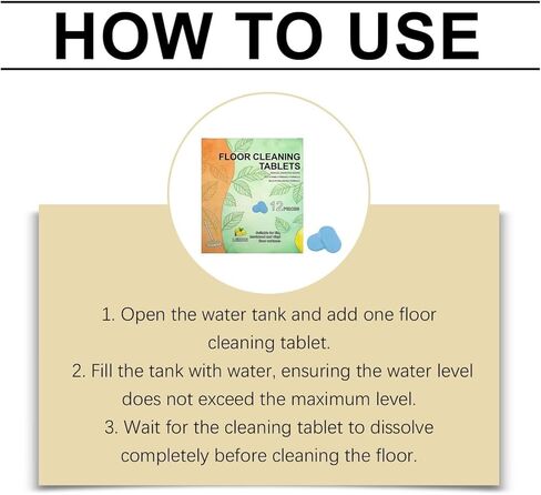 24PCS Floor Cleaner Tablets Hard Floor Cleaner Tablets,Powerful Floor Cleaner Cleaning Solution for Tile, Vinyl, Hardwood,Compatible with Robot Mops & Wet/Dry Vacuums, Lemon Scented in Saudi Arabia