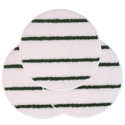 3PK 19inch Comerical Grade Microfiber Carpet Bonnet Pads with Cleaning Strips ， Durable and Absorbent Cleaning Carpet Bonnets Pads Buffing Pad Mounts to Any Traditional Pad Driver in Saudi Arabia
