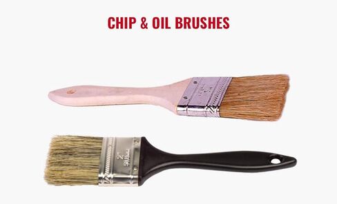 Weiler 40028 1-1/2" Vortec Pro Chip & Oil Brush, Grey China Bristle, 1-3/4" Trim Length, Plastic Handle, Durable and Disposable in Saudi Arabia