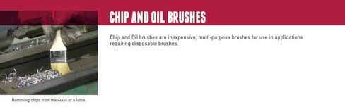 Weiler 40028 1-1/2" Vortec Pro Chip & Oil Brush, Grey China Bristle, 1-3/4" Trim Length, Plastic Handle, Durable and Disposable in Saudi Arabia