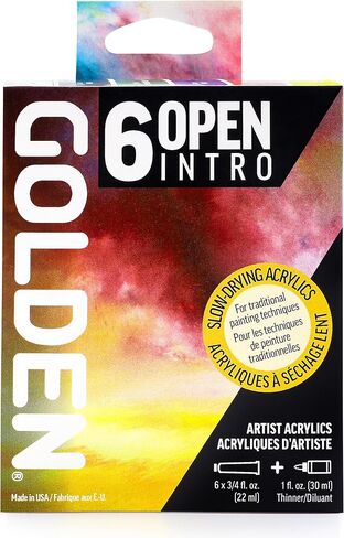 OPEN Slow-Drying Acrylics by GOLDEN, Intro Set, Professional Acrylic Paint in Saudi Arabia