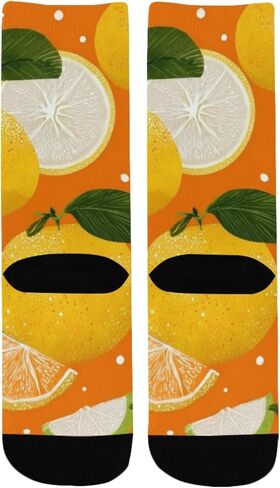 جوارب Sunny Citrus Art للمشي لمسافات طويلة - جوارب شتوية حرارية سميكة دافئة للأطفال الصغار للأولاد والبنات للمدرسة، والارتداء اليومي والأنشطة الخارجية in Kuwait