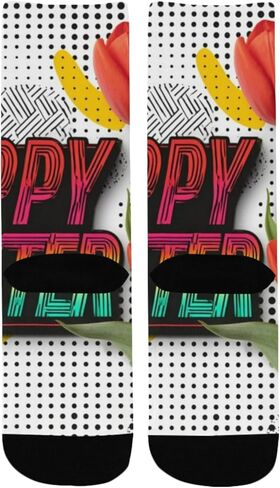 جوارب Pop Art لعيد الفصح للمشي لمسافات طويلة - جوارب شتوية حرارية سميكة دافئة للأطفال الصغار للأولاد والبنات للمدرسة، والارتداء اليومي والأنشطة الخارجية in Kuwait