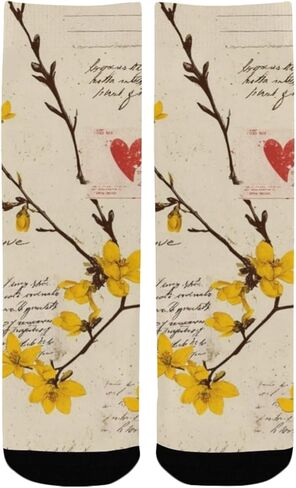 جوارب Ast Letter Bloom Flower للمشي لمسافات طويلة - جوارب شتوية حرارية سميكة دافئة للأولاد والبنات للمدرسة، والارتداء اليومي والأنشطة الخارجية in Kuwait