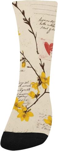 جوارب Ast Letter Bloom Flower للمشي لمسافات طويلة - جوارب شتوية حرارية سميكة دافئة للأولاد والبنات للمدرسة، والارتداء اليومي والأنشطة الخارجية in Kuwait