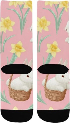جوارب المشي لمسافات طويلة على شكل أرنب وردي فاتح لعيد الفصح - جوارب شتوية حرارية سميكة دافئة للأولاد والبنات الصغار للمدرسة، والارتداء اليومي والأنشطة الخارجية in Kuwait