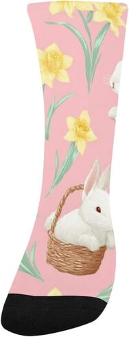 جوارب المشي لمسافات طويلة على شكل أرنب وردي فاتح لعيد الفصح - جوارب شتوية حرارية سميكة دافئة للأولاد والبنات الصغار للمدرسة، والارتداء اليومي والأنشطة الخارجية in Kuwait